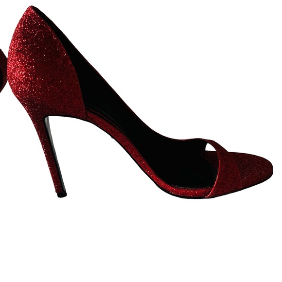 Just in time for Christmas! Ruby red sparkling heels size 38 - Picture 5 of 7
